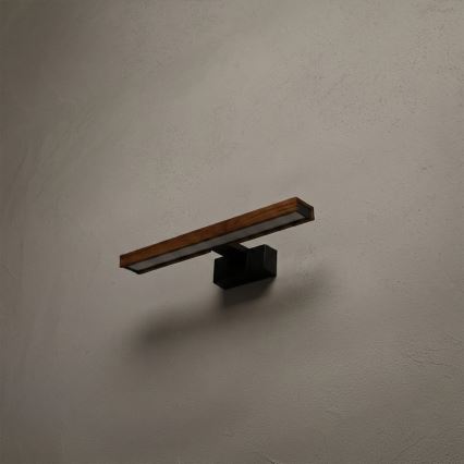 Brilagi - LED fürdőszobai tükörvilágítás 3 az 1-ben WOODY MIRROR LED/8W/230V 40 cm IP44 fekete/tölgy