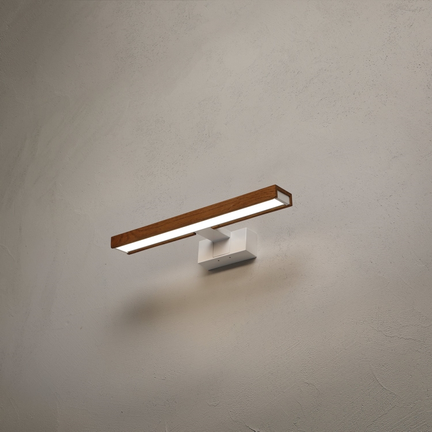 Brilagi - WOODY MIRROR 3 az 1-ben LED fürdőszobai tükörvilágítás LED/8W/230V 40 cm IP44 fehér/tölgy-cseresznye