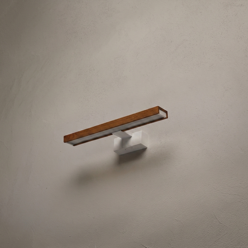 Brilagi - WOODY MIRROR 3 az 1-ben LED fürdőszobai tükörvilágítás LED/8W/230V 40 cm IP44 fehér/tölgy-cseresznye