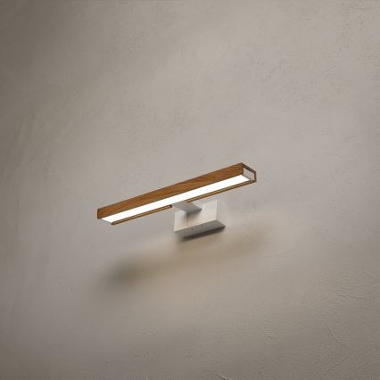 Brilagi - LED fürdőszobai tükörvilágítás 3 az 1-ben WOODY MIRROR LED/8W/230V 40 cm IP44 fehér/tölgy