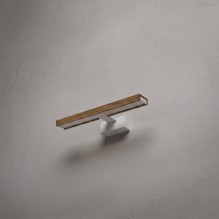 Brilagi - LED fürdőszobai tükörvilágítás 3 az 1-ben WOODY MIRROR LED/8W/230V 40 cm IP44 fehér/tölgy
