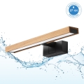 Brilagi - LED fürdőszobai tükörvilágítás 3 az 1-ben WOODY MIRROR LED/8W/230V IP44 fekete/tölgy
