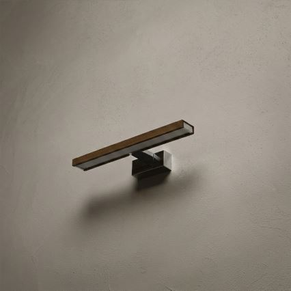 Brilagi - LED fürdőszobai tükörvilágítás 3 az 1-ben WOODY MIRROR LED/8W/230V 40 cm IP44 fényes króm/tölgy-dió