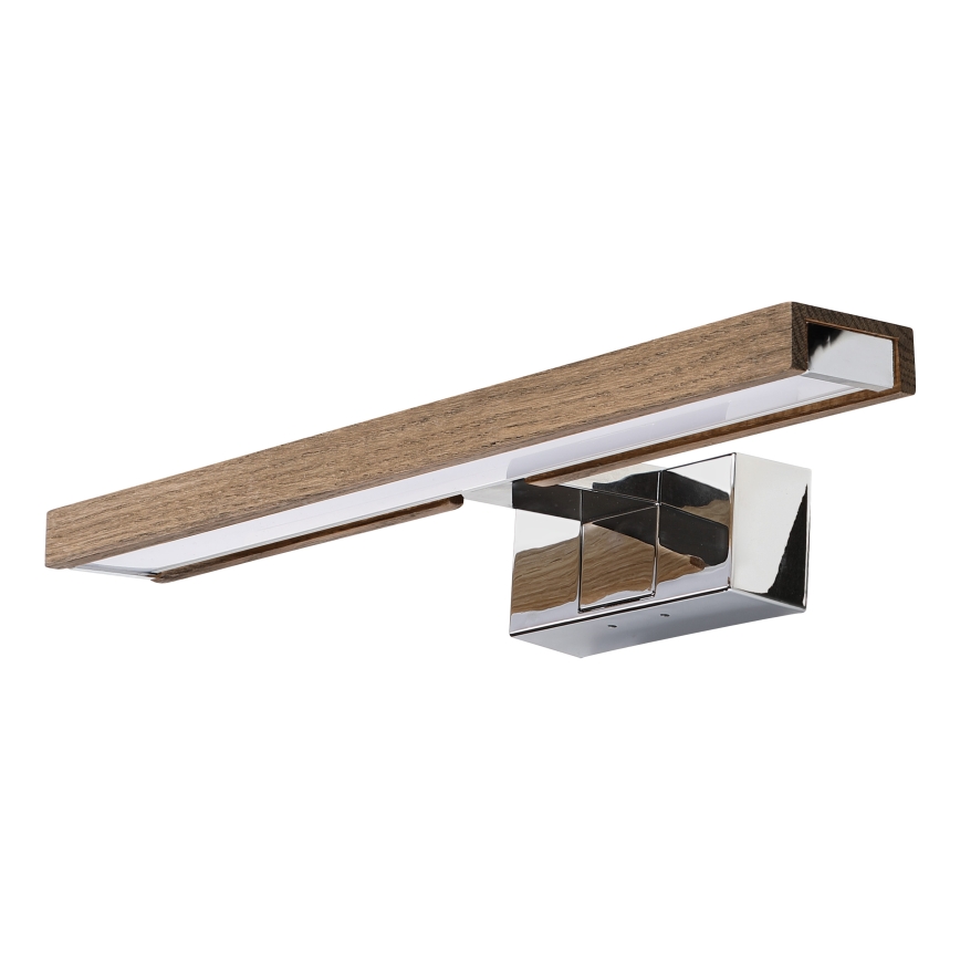 Brilagi - LED fürdőszobai tükörvilágítás 3 az 1-ben WOODY MIRROR LED/8W/230V 40 cm IP44 fényes króm/tölgy-dió