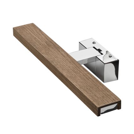Brilagi - LED fürdőszobai tükörvilágítás 3 az 1-ben WOODY MIRROR LED/8W/230V 40 cm IP44 fényes króm/tölgy-dió