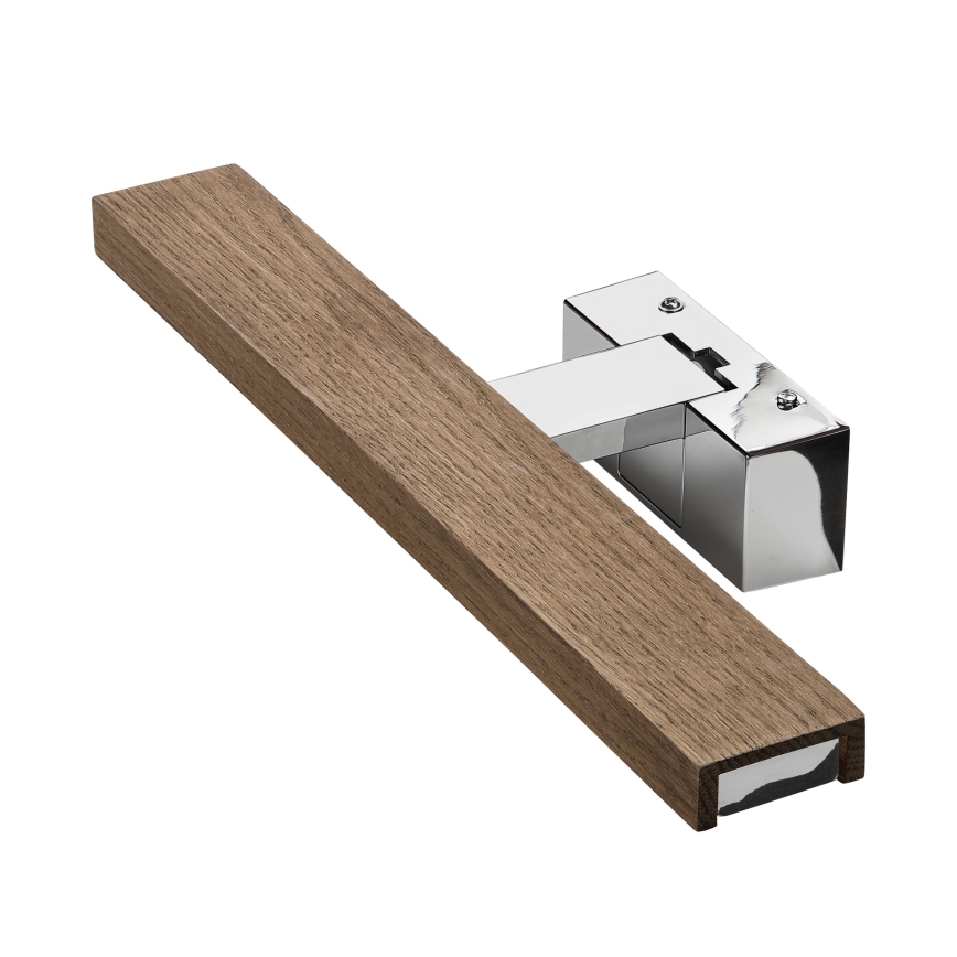 Brilagi - LED fürdőszobai tükörvilágítás 3 az 1-ben WOODY MIRROR LED/8W/230V 40 cm IP44 fényes króm/tölgy-dió