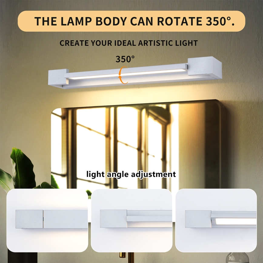 Brilagi - LED fürdőszobai tükörvilágítás AQUA LINE LED/12W/230V 45 cm IP44 fehér CRI 90