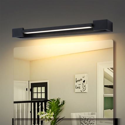 Brilagi - LED fürdőszobai tükörvilágítás AQUA LINE LED/12W/230V 45 cm IP44 fekete CRI 90