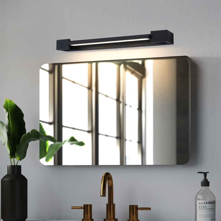 Brilagi - LED fürdőszobai tükörvilágítás AQUA LINE LED/12W/230V 45 cm IP44 fekete CRI 90