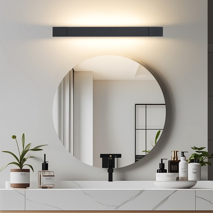 Brilagi - LED fürdőszobai tükörvilágítás AQUA LINE LED/12W/230V 45 cm IP44 fekete CRI 90