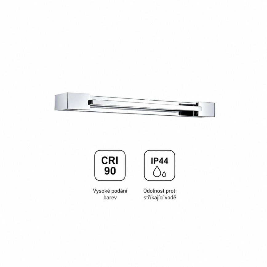 Brilagi - LED fürdőszobai tükörvilágítás AQUA LINE LED/12W/230V 45 cm IP44 fényes króm CRI 90