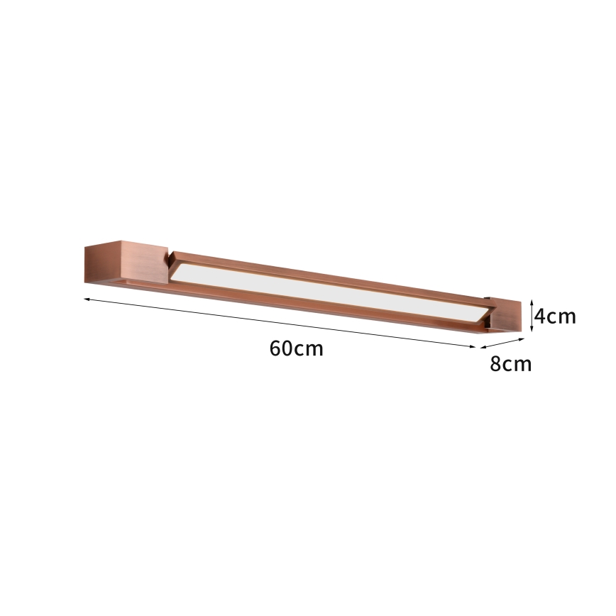 Brilagi - AQUA LINE LED fürdőszobai tükörvilágítás LED/18W/230V 60 cm IP44 bronz színű CRI 90