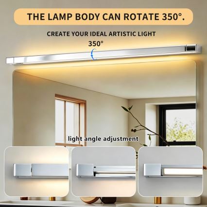 Brilagi - LED fürdőszobai tükörvilágítás AQUA LINE LED/36W/230V 120 cm IP44 fényes króm CRI 90