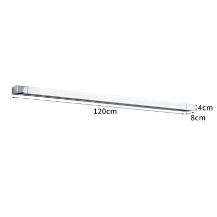 Brilagi - LED fürdőszobai tükörvilágítás AQUA LINE LED/36W/230V 120 cm IP44 fényes króm CRI 90
