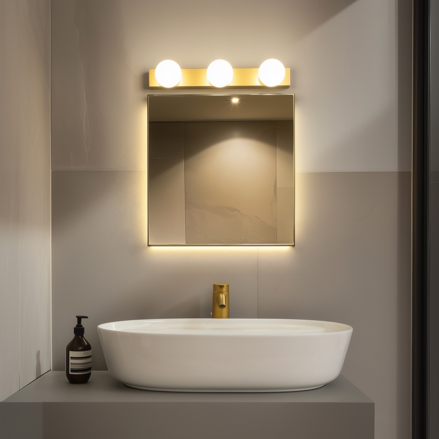 Brilagi - LED fürdőszobai tükörvilágítás HOLLYWOOD 3xLED/3W/230V 39 cm IP44 aranyszínű