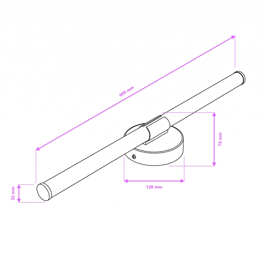 Brilagi - LED fürdőszobai tükörvilágítás LARA LED/10W/230V 60 cm IP44 arany