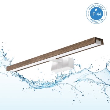 Brilagi - LED fürdőszobai tükörvilágítás WOODY MIRROR 3 az 1-ben LED/12W/230V 60 cm IP44 fehér/tölgy-dió