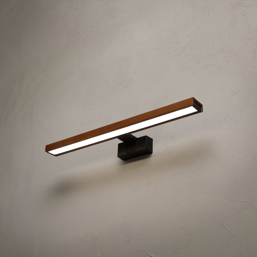 Brilagi - LED-es fürdőszobai tükörvilágítás WOODY MIRROR 3 az 1-ben LED/12W/230V 60 cm IP44 fekete/tölgy-cseresznye