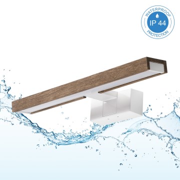 Brilagi - LED fürdőszobai tükörvilágítás WOODY MIRROR 3 az 1-ben LED/8W/230V 40 cm IP44 fehér/tölgy