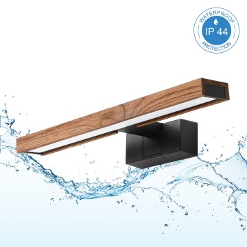 Brilagi - LED fürdőszobai tükörvilágítás WOODY MIRROR 3 az 1-ben LED/8W/230V 40 cm IP44 fekete/tölgy
