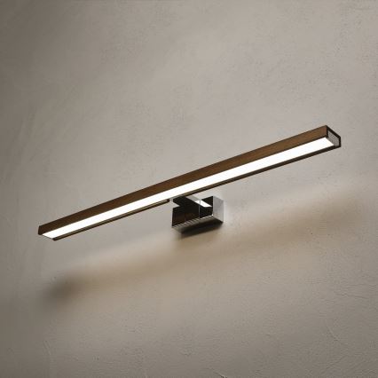 BRILAGI - LED fürdőszobai tükörvilágítás WOODY MIRROR 3v1 LED/15W/230V 80 cm IP44 fényes króm/tölgy dió