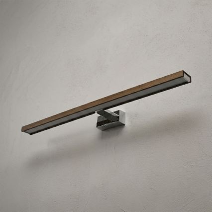 BRILAGI - LED fürdőszobai tükörvilágítás WOODY MIRROR 3v1 LED/15W/230V 80 cm IP44 fényes króm/tölgy dió