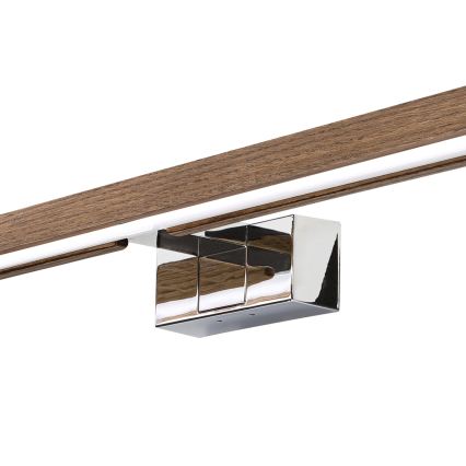BRILAGI - LED fürdőszobai tükörvilágítás WOODY MIRROR 3v1 LED/15W/230V 80 cm IP44 fényes króm/tölgy dió