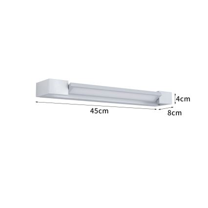 Brilagi - LED fürdőszobai tükörvilágítás AQUA LINE LED/12W/230V 45 cm IP44 matt króm CRI 90