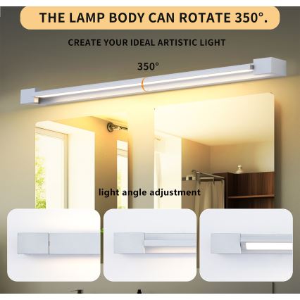 Brilagi - AQUA LINE tükörvilágítás LED/36W/230V 120 cm IP44 matt króm CRI 90