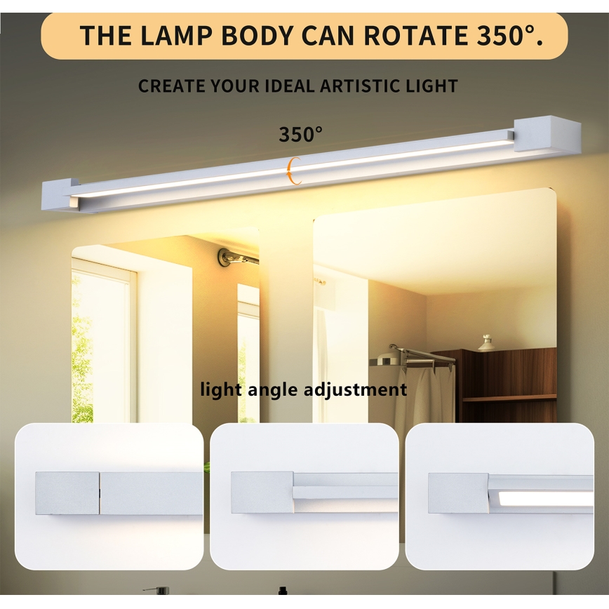 Brilagi - AQUA LINE tükörvilágítás LED/36W/230V 120 cm IP44 matt króm CRI 90