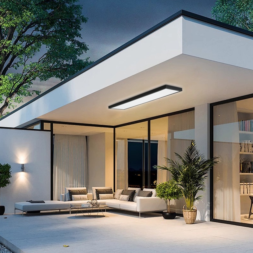 Brilagi - LED fürdőszobai mennyezeti lámpatest FRAME LED/50W/230V 120x30 cm 3000/4000/6000K IP44 fekete