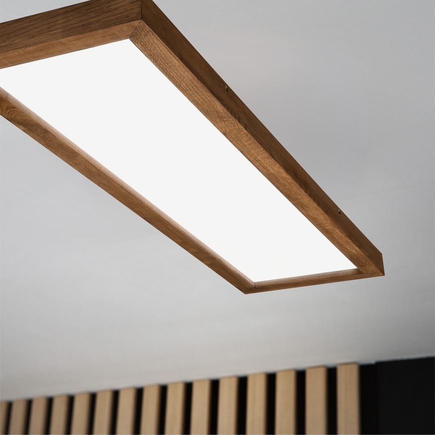 Brilagi - LED fürdőszobai mennyezeti lámpa WOODY FRAME LED/40W/230V 120x30 cm IP44 tölgy cseresznye