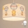Brilagi - LED gyerek függeszték zsinóron BOBO 1xE27/60W/230V átm. 35 cm fehér/állatmintás