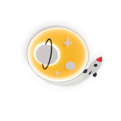 Brilagi - LED gyerekszobai mennyezeti lámpa STARSHIP LED/64W/230V 3000/4500/6000K sárga