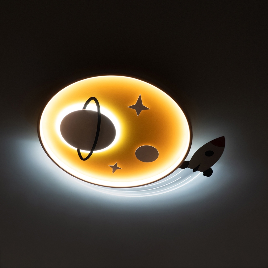 Brilagi - LED gyerekszobai mennyezeti lámpa STARSHIP LED/64W/230V 3000/4500/6000K sárga