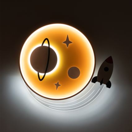 Brilagi - LED gyerekszobai mennyezeti lámpa STARSHIP LED/64W/230V 3000/4500/6000K sárga