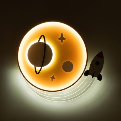 Brilagi - LED gyerekszobai mennyezeti lámpa STARSHIP LED/64W/230V 3000/4500/6000K sárga
