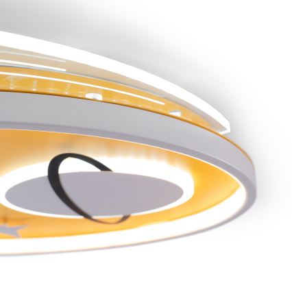Brilagi - LED gyerekszobai mennyezeti lámpa STARSHIP LED/64W/230V 3000/4500/6000K sárga