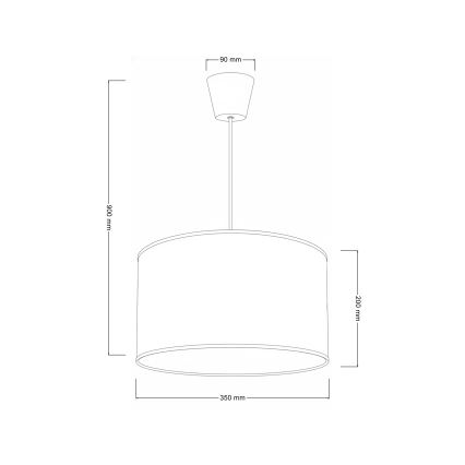 Brilagi - LED gyerekszoba függőlámpa zsinóron BOBO 1xE27/60W/230V Ø 35 cm fehér/nyuszik