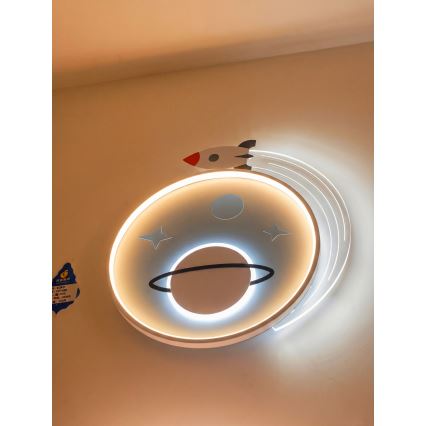 Brilagi -LED Gyerekszobai mennyezeti lámpa STARSHIP LED/64W/230V 3000/4500K kék