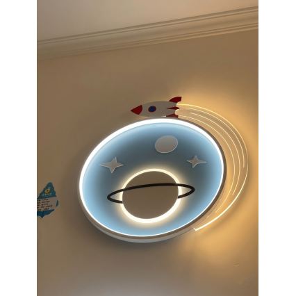 Brilagi -LED Gyerekszobai mennyezeti lámpa STARSHIP LED/64W/230V 3000/4500K kék