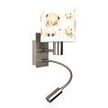Brilagi - LED Gyermek hajlítható fali lámpa BOBO 1xE27/25W/230V + LED/3W matt króm/fehér/mackók