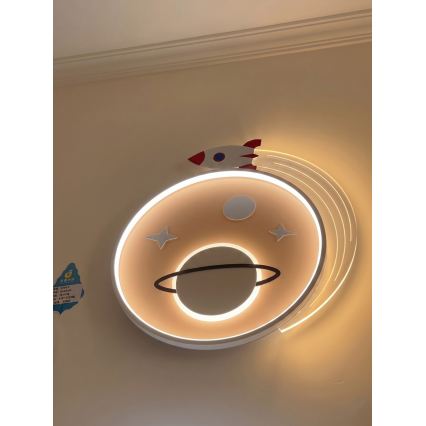 Brilagi - LED gyermek mennyezeti lámpa STARSHIP, 64W, 230V, 3000/4500K, sárga