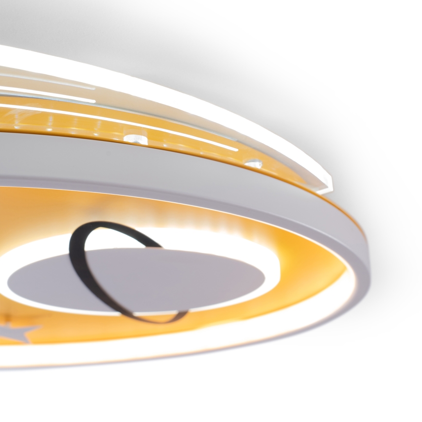 Brilagi - LED gyermek mennyezeti lámpa STARSHIP, 64W, 230V, 3000/4500K, sárga