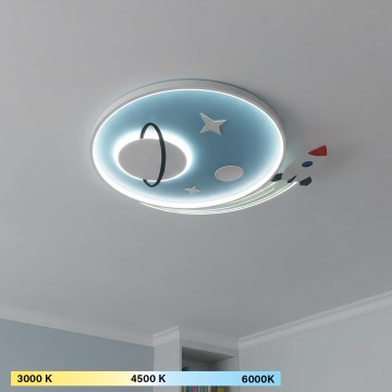 Brilagi -LED Gyermek mennyezeti lámpa STARSHIP LED/64W/230V 3000/4500K kék