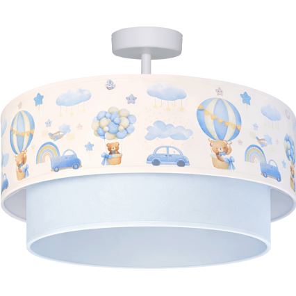 Brilagi - LED gyermek plafonlámpa BOBO 1xE27/60W/230V átm. 40 cm krémszínű/kék/macis