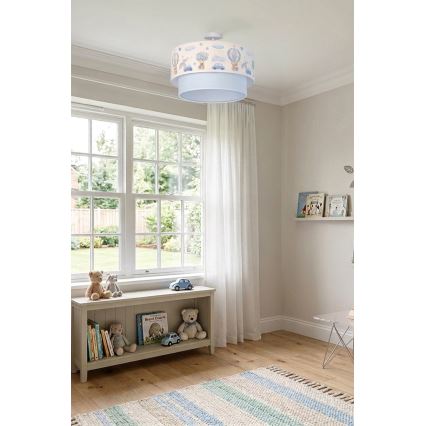 Brilagi - LED gyermek plafonlámpa BOBO 1xE27/60W/230V átm. 40 cm krémszínű/kék/macis