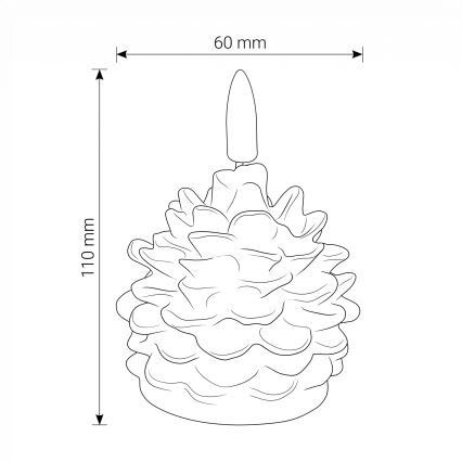 BRILAGI - LED gyertya LED/1xCR2032 zöld