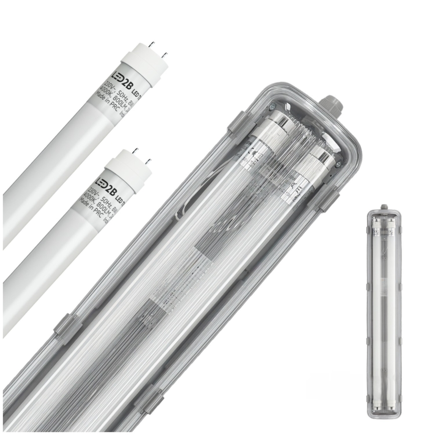 Brilagi - LED ipari fluoreszkáló lámpa OPTIMA T8 2xG13/9W/230V 4000K IP65 67,5 cm