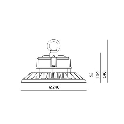 Brilagi - LED ipari mennyezeti lámpatest TITAN PRO HIGHBAY LED/100W/230V 4000K IP65